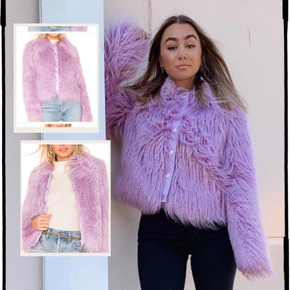 Purple faux fur jacket 💜 - Picture 4 of 4
